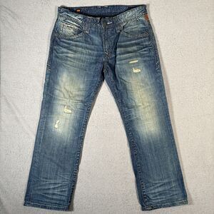 Rivet De Cru Jeans Men’s Size 36x30  Mae Relaxed Straight Leg Medium Wash Grunge